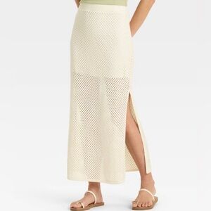 Cream Crochet Skirt